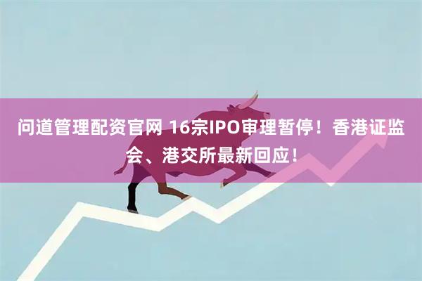 问道管理配资官网 16宗IPO审理暂停！香港证监会、港交所最新回应！